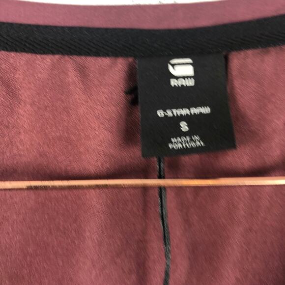 G-Star Joosa Top Port Red Deep V Neck Sz. S NEW - Picture 5 of 13